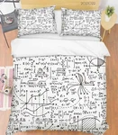 3D Mathematics Formula Doodle Quilt Cover Bedding Sets Pillowcases Queen. Fixed Price $78.39.