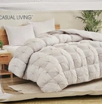 Casual Living Comforter Queen Set Grey Pillow Shams 3-PIECE Zuri Mega Puff. Fixed Price $85.00.