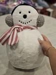 Snowman Plush Pillow 18" Soft Fluffy Holiday Decor Home Gift Bed Couch New. Fixed Price $42.99.