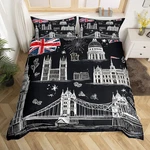 Girls Big Ben Comforter Cover Boys Chic London Bridge Bedding Set Uk Theme Du.... Fixed Price $51.60.