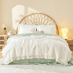Sleep Cozy All Night - Full Comforter Set Ivory 3PC Farmhouse Bedding. Fixed Price $59.99.