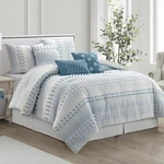 Elegant Azure California King Comforter Set, 7-PIECE Bedding All Seasons. Fixed Price $190.99.