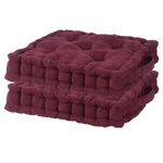 Burgundy Tufted Booster Cushion Set Of 2. Fixed Price $37.66.