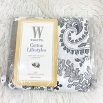 Wamsutta Cotton Lifestyles Twin Comforter Cover Summer Paisley White Gray. Fixed Price $30.00.