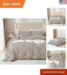 Black Brown Leopard Print Comforter Set King Size Women Ultra Soft Wildlife A.... Fixed Price $146.64.