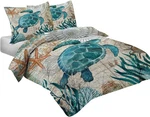 Ocean Comforter Turtle Set, Sea Bedding Collections Soft. Fixed Price $77.99.
