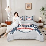 Homewish Baseball Comforter Set Vintage Sports Bedding 3PCS .... Fixed Price $63.16.