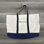 Vintage Ll Bean Boat And Tote Bag Xl Canvas White Blue Disney 90S Made Usa. Fixed Price $97.49.