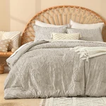 King Size Comforter Set Oatmeal, 3 Piece Tan Boho Shabby Chic Bedding, 104X90IN. Fixed Price $74.88.