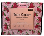Juicy Couture Queen Sheet Set Pink Rose Leopard 6 Piece Bedding New. Fixed Price $53.09.