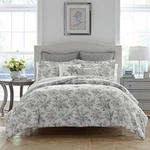 Laura Ashley Home - Queen Comforter Set Reversible Cotton Bedding Includes Ma.... Fixed Price $186.96.