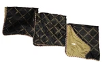 Croscill Black & Gold Leaf Damask Diamond (3) Euro Pillow Shams 26 X. Fixed Price $55.20.