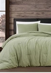 Nip Frye Home Canyon Sage Jacquard King Comforter & Shams Set 3PC. Fixed Price $178.59.