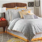 Jill Rosenwald Plimpton Flame Pearl Bed Collection 4PC King Comforter Set New. Fixed Price $250.00.