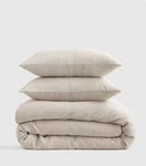 Quince 100% European Linen Chambray Duvet Cover & Shams Set Full/queen Natural. Fixed Price $119.00.