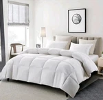 Serta King Comforter 100% Cotton White Goose Feather Down Fiber Duvet Insert New. Fixed Price $79.99.