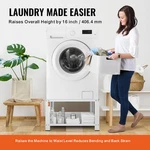 Vevor Laundry Pedestal With Storage Shelf, 28"LX28" WX16" H, Washer And Dryer Ba. Fixed Price $130.95.
