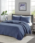 Madison Park Keaton Quilted 3-PC. Quilt/coverlet Set, King/cali King, Navy. Fixed Price $64.88.