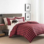 Mountain Plaid 2-PIECE Scarlet Red Cotton Twin Comforter Set. Fixed Price $78.58.