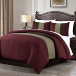 Chezmoi Collection 7-PIECE Pleated Stripe Bed In Bag Comforter Set With Sheets. Fixed Price $79.99.