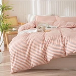 Striped Comforter Set Twin Xl Modern Style Pink White Stripes Pattern Comfort.... Fixed Price $81.57.