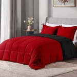 Lovtex 3PCS Black And Red Comforter Set Queen - Ultra Soft Washed Microfiber. Fixed Price $36.39.