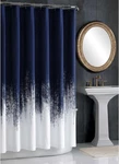 Vince Camuto Lyon Blue & White Cotton 1-PIECE Shower Curtain. Fixed Price $69.39.