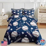 Nesker 5 Pcs Comforter Set Twin Size Red White Blue Baseball Kids Adults Bedding. Fixed Price $78.02.
