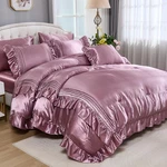 Luxury Satin Comforter Set 8 Pieces Queen With Sheets Silk Like. Fixed Price $147.99.
