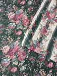 Vtg Croscill Granada Comforter Green Floral Stripe Reversible Twin Pink Cottage. Fixed Price $45.00.