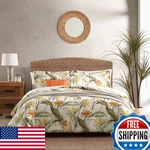 Tommy Bahama - Queen Comforter Set Reversible Cotton Bedding Matching Shams. Fixed Price $210.60.