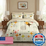 Nesker Comforter Set Twin Size Retro Stars Brown 5 Pcs Bedding Kids Adults Vinta. Fixed Price $86.73.