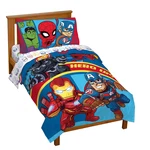 Jay Franco Marvel Super Hero Adventures Double Team 4 Piece Toddler Bed Set. Fixed Price $78.64.