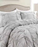 Lush D Cor Full/queen 3PC Bella Comforter & Sham Set Light Gray. Fixed Price $89.88.