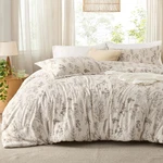Bedsure Comforter - Beige Set, 3 Pieces Cute Queen, 28. Fixed Price $76.98.