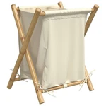 Laundry Basket Washing Clothes Hamper Organizer Cream White Bamboo Vidaxl. Fixed Price $48.99.
