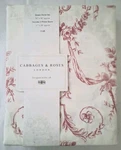 New Cabbages & Roses London Floral Toile Berry 3 Pc. Queen Duvet Set 100% Cotton. Fixed Price $60.00.