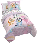 Comforter Set 5 Piece Twin Size Sheets Pillow Covers Pink Bluey Jay Franco Kids. Fixed Price $124.99.