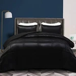 3-PIECE Reversible Queen Size Silk Comforter Set/bedding Set, Soft Satin. Fixed Price $53.03.