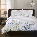 Reed Embroidered Floral Modern 100% Cotton Duvet Cover & Pillow Sham Bedding Set. Fixed Price $120.60.