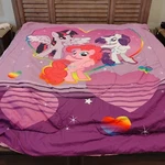 Vintage My Little Pony Twin Comforter 86 X 70 Reversible Pink Purple Bedding. Fixed Price $65.00.