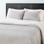3PC Slub Center Stripe Comforter Set - Hearth & Hand With Magnolia. Fixed Price $30.59.