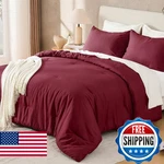 Andency Burgundy California King Comforter Set, 3 Pieces Lightweight So. Fixed Price $91.94.