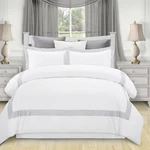 Glenmont Cotton Geometric Embroidered 3-PIECE Duvet Cover Set By Blue Nile Mills. Fixed Price $184.50.