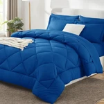 Master Bedroom Bedding Set - King Size 7 Pieces Comforter Classic Blue. Fixed Price $104.99.