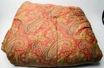 Lauren Ralph Edmonton King Comforter Red Gold Paisley Stripe Reversible. Fixed Price $129.99.