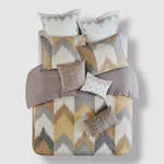 Ink & Ivy Alpine Chevron Stripe Yellow Reversible Comforter Set 3PC Full/queen. Fixed Price $72.09.
