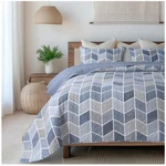 Soft King Size Coverlet With Chevron Design. Fixed Price $103.49.