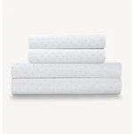 Microfiber Polka Dot Sheet Set Silver / Full 4-PIECE. Fixed Price $24.95.
