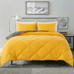 Decroom Lightweight Comforter Set With 2 Pillow Sham Queen, Yellow/grey. Fixed Price $45.90.